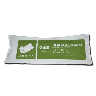 Bio-M&uuml;lls&auml;cke Compostsack 240 l 1100 x 1450 mm, 10 St&uuml;ck/Rolle