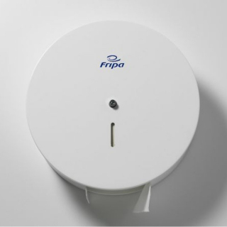 Jumbo Toilettenpapierspender f&uuml;r Maxi-Rollen gro&szlig; Metall wei&szlig; f&uuml;r 500+700m-Rollen