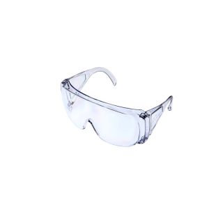 Schutzbrille CE EN166F mit Augenbrauen- u. Seitenschutz