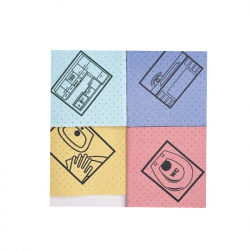 Meiko Color Lochtuch mit Piktogramm 37 x 38 cm rosa - WC