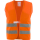 Sicherheits/Warnweste Orange XL EG-Norm 471 mit Reflektionsstreifen
