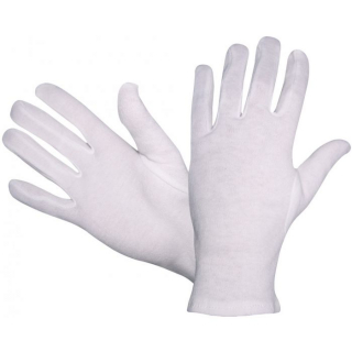 Trikot-Unterziehhandschuh weiß gebleicht 12 Paar/Pack Größe 7