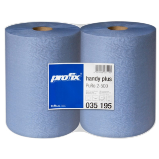 Temca profix handy plus Putztuchrolle 2lagig 38x36 cm blau 2 Rollen a 500 Blatt/Pack