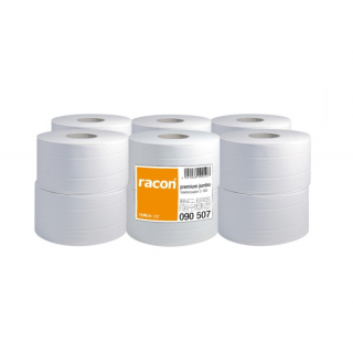 Toilettenpapier Premium Jumbo Zellstoff Tissue hochweiß 2lagig 180m 12Ro./Pack