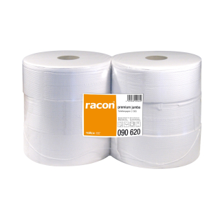 Toilettenpapier Premium Jumbo Zellstoff Tissue hochweiß 2lagig 360m 6 Rollen/Pack