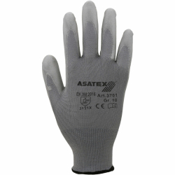 Asatex Feinstrickhandschuh mit PU-Beschichtung grau 3701...