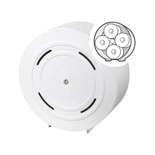 Racon MW KR quattro Toilettenpapier-Spender aus weiß lackierten Metall