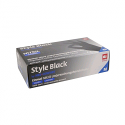 Style Black Nitril-Untersuchungshandschuh puderfrei schwarz