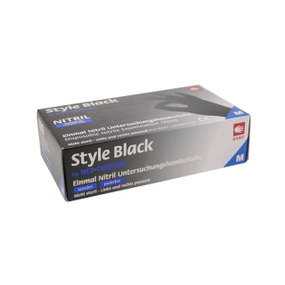 Style Black  Nitril-Untersuchungshandschuh puderfrei schwarz S