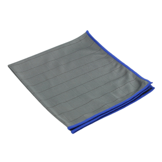 Premium Carbon Tücher Microfaser 40 x 50 cm grau mit blauem Rand